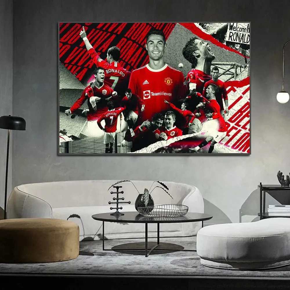 Cristiano Ronaldo Artwork Prints: Soccer Legend Portugal Football Star CR7 Canvas Wall Art