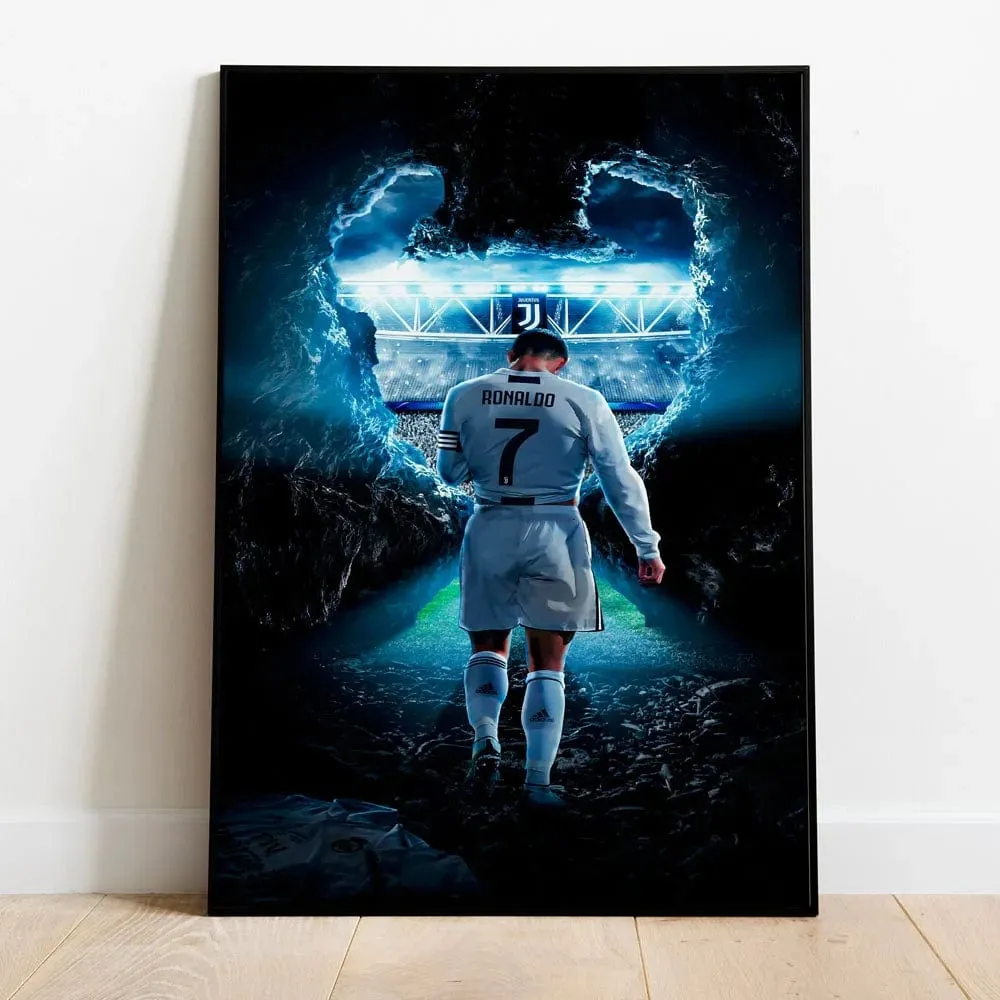 Cristiano Ronaldo Artwork Prints: Soccer Legend Portugal Football Star CR7 Canvas Wall Art