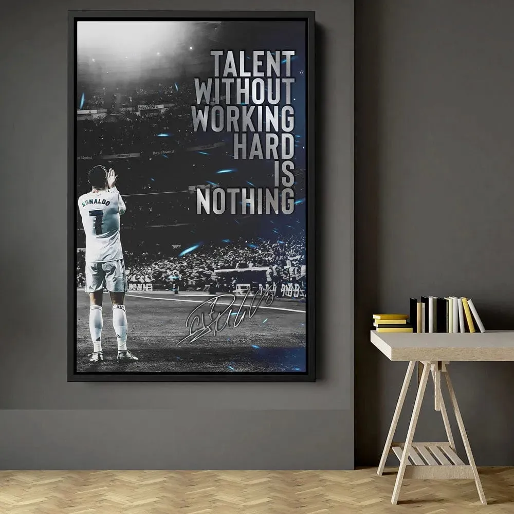 Cristiano Ronaldo Artwork Prints: Soccer Legend Portugal Football Star CR7 Canvas Wall Art