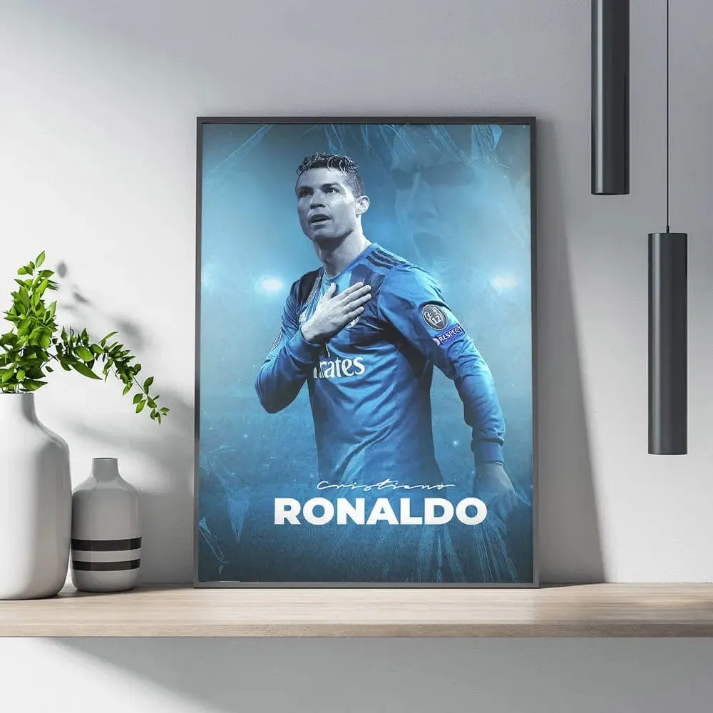 Cristiano Ronaldo Artwork Prints: Soccer Legend Portugal Football Star CR7 Canvas Wall Art