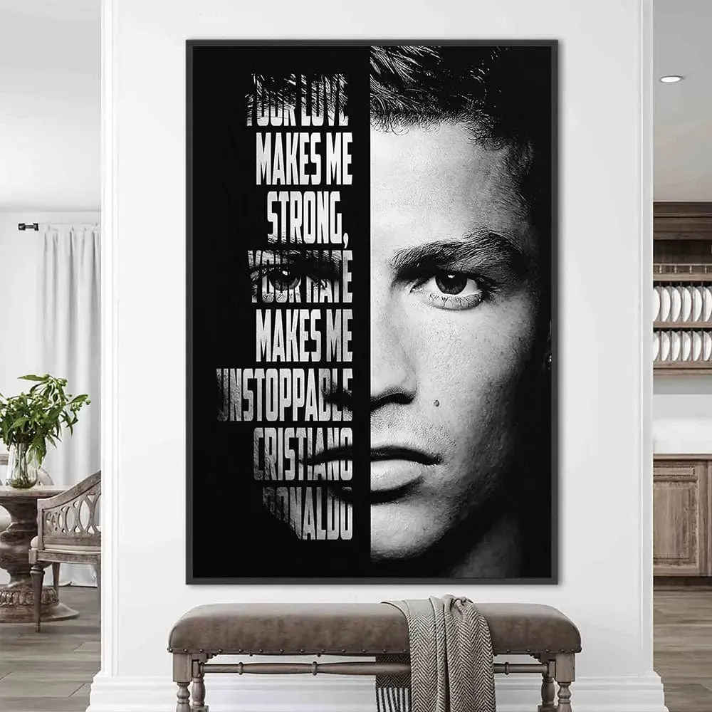 Cristiano Ronaldo Artwork Prints: Soccer Legend Portugal Football Star CR7 Canvas Wall Art