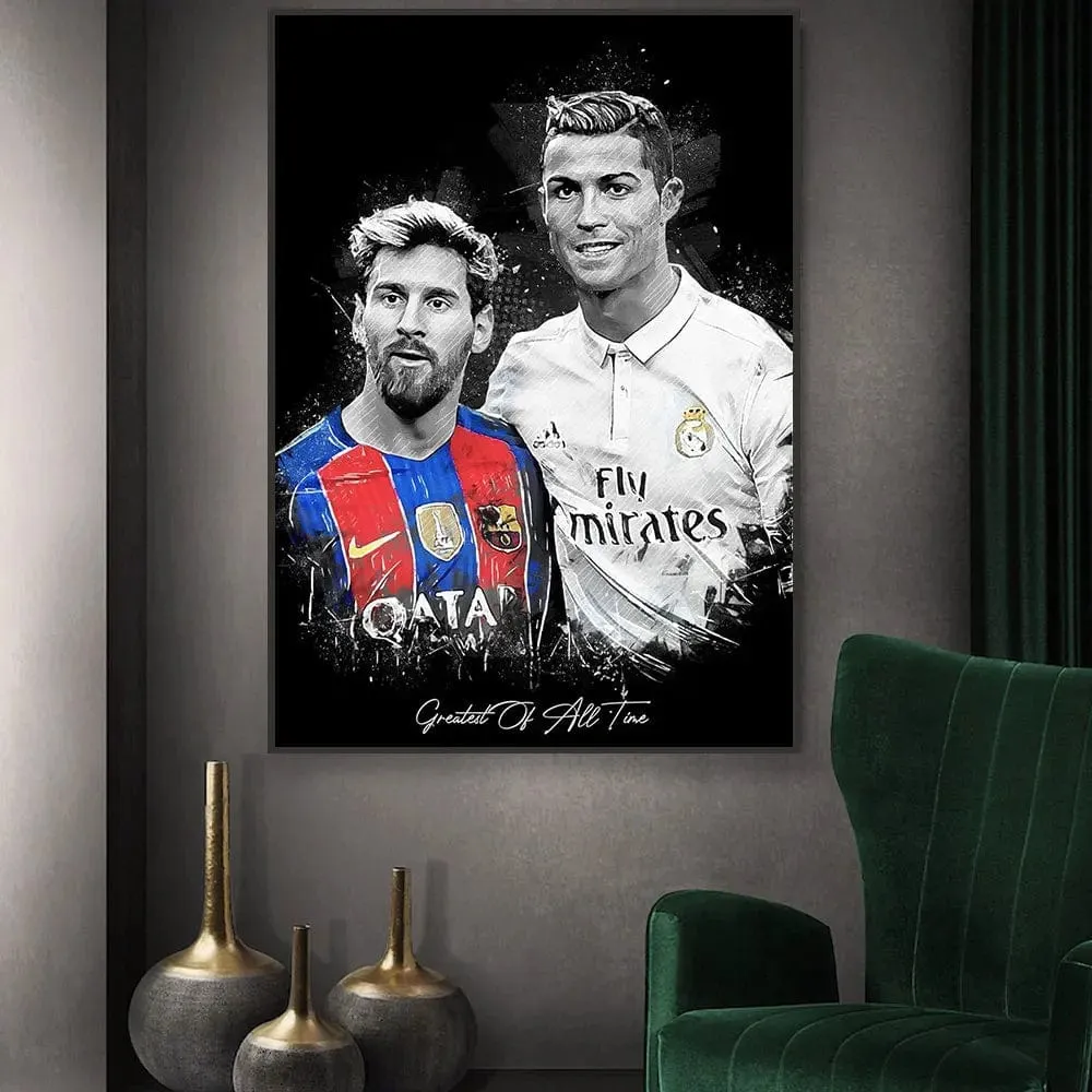 Cristiano Ronaldo Artwork Prints: Soccer Legend Portugal Football Star CR7 Canvas Wall Art