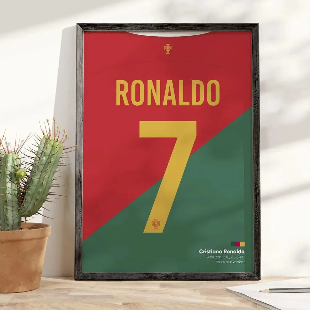 Cristiano Ronaldo Artwork Prints: Soccer Legend Portugal Football Star CR7 Canvas Wall Art