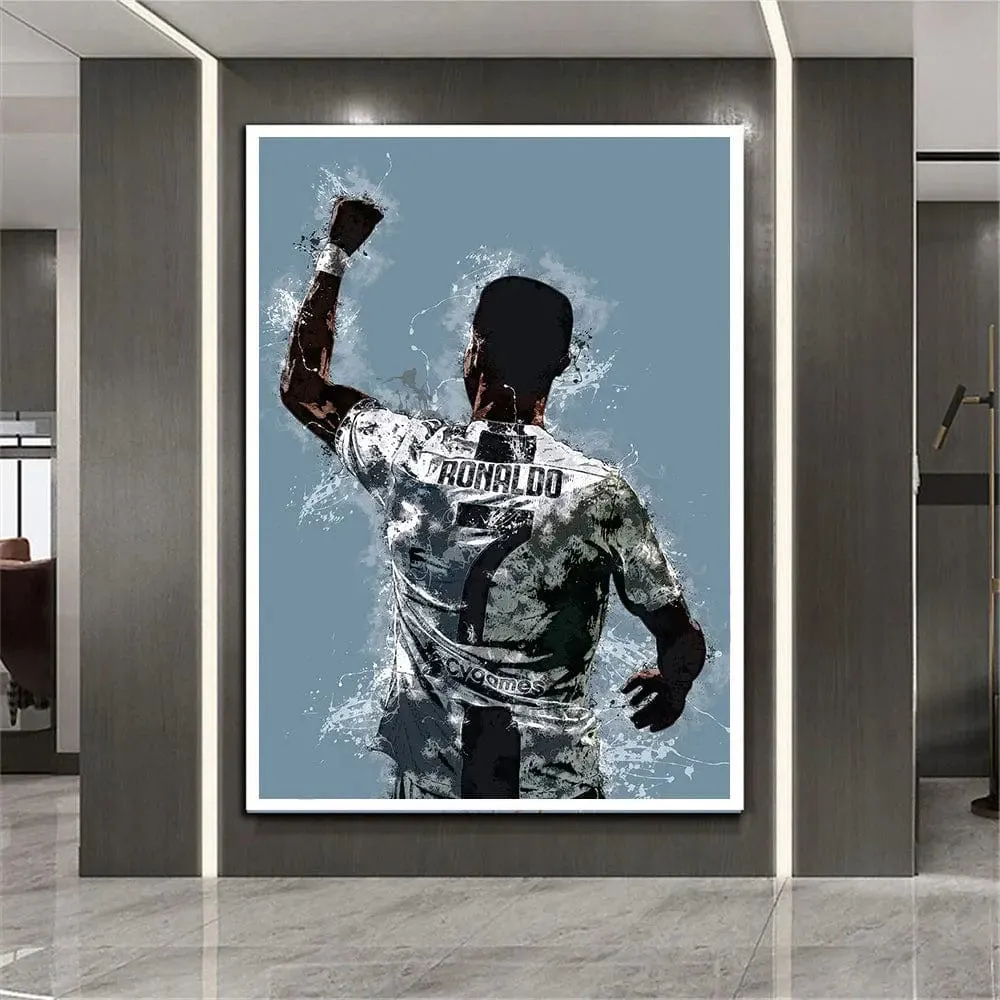 Cristiano Ronaldo Artwork Prints: Soccer Legend Portugal Football Star CR7 Canvas Wall Art