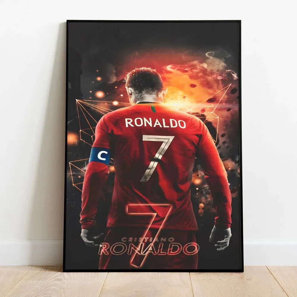 Cristiano Ronaldo Artwork Prints: Soccer Legend Portugal Football Star CR7 Canvas Wall Art