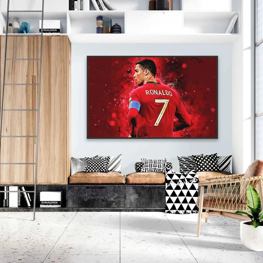 Cristiano Ronaldo Artwork Prints: Soccer Legend Portugal Football Star CR7 Canvas Wall Art