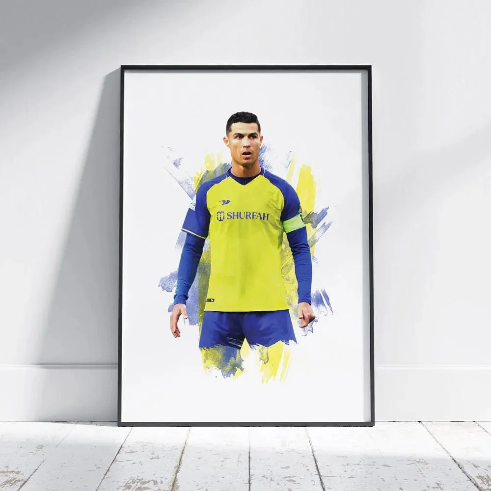 Cristiano Ronaldo Artwork Prints: Soccer Legend Portugal Football Star CR7 Canvas Wall Art