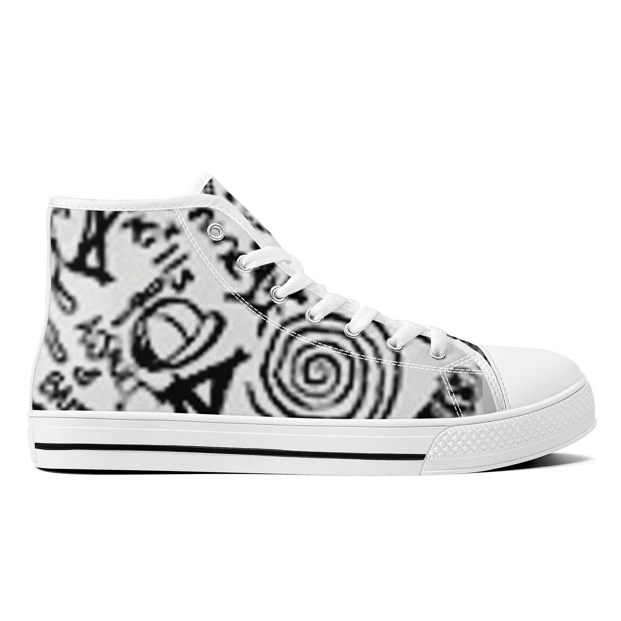 Customized Writing High-Top Canvas Shoes | Shoe Zero