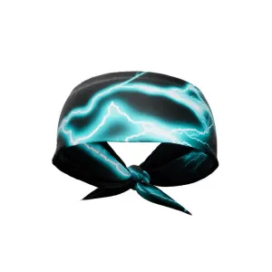 Cyan Lightning Tie Headband