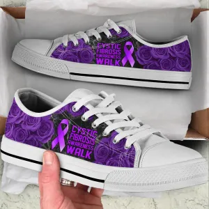 Cystic Fibrosis Shoes Awareness Walk Low Top Shoes, Best Canvas Shoes, Low Top Sneaker