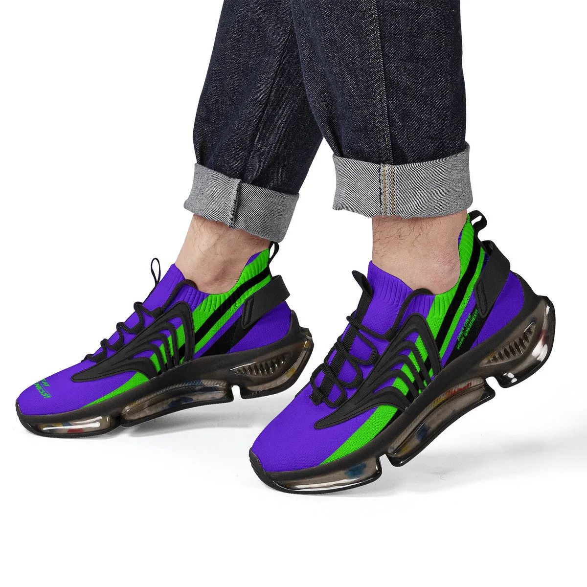 DCYG Purple & Green Air Max React Sneakers - Black