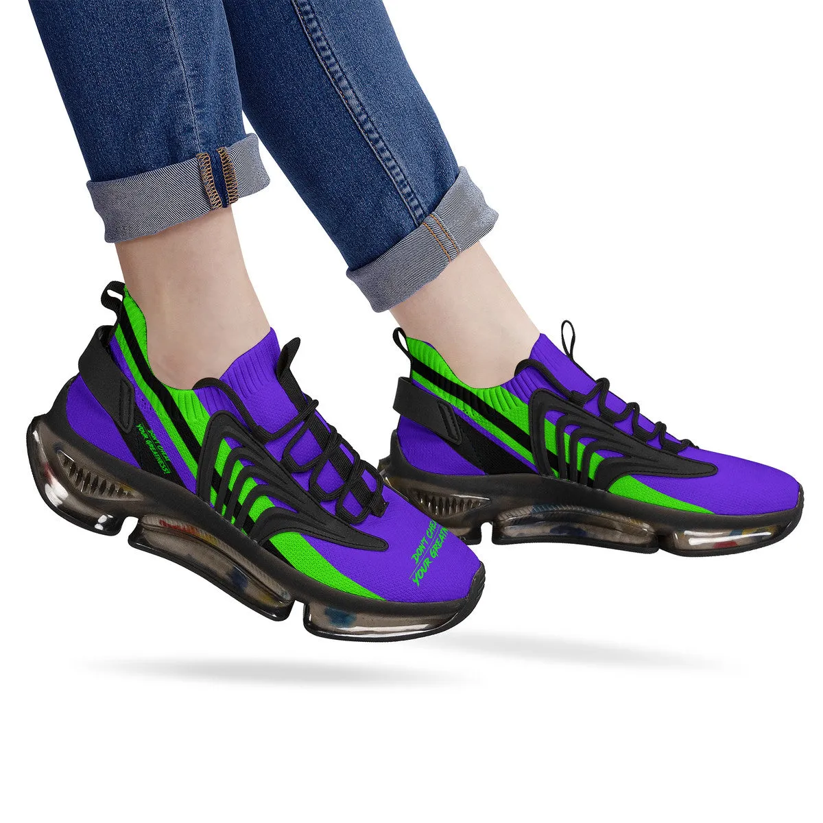 DCYG Purple & Green Air Max React Sneakers - Black