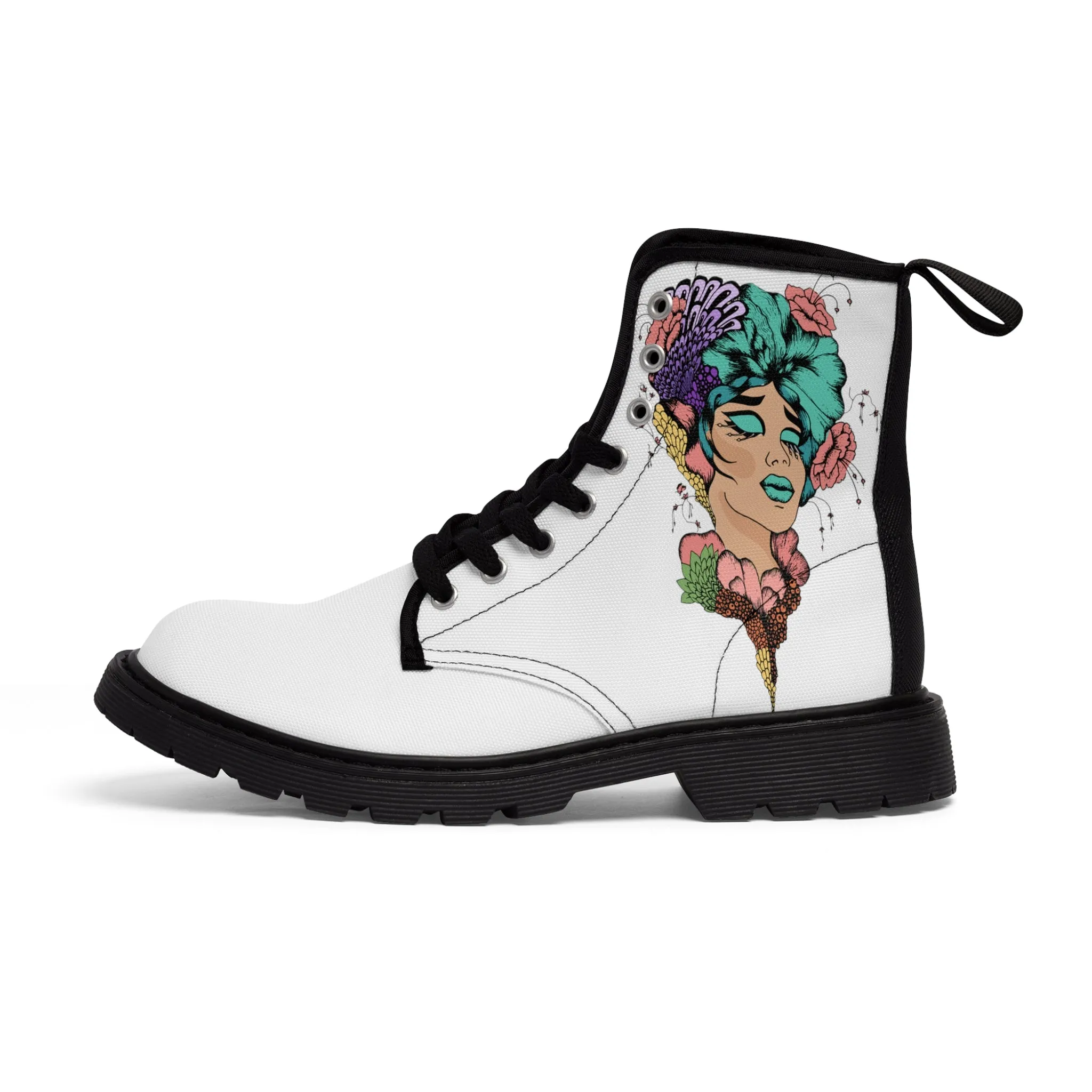 Designer Women's Canvas Boots