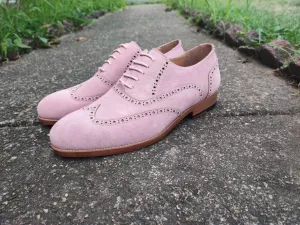 Diplomat - Pink Suede Oxford Shoes