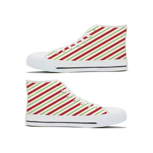 Diverse Panda Christmas Stripe Hi Tops