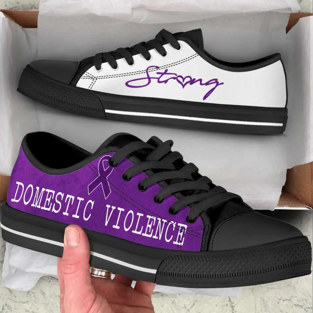 Domestic Violence Shoes Strong Low Top Shoes Canvas Shoes, Low Top Sneaker, Low Top Canvas Shoes