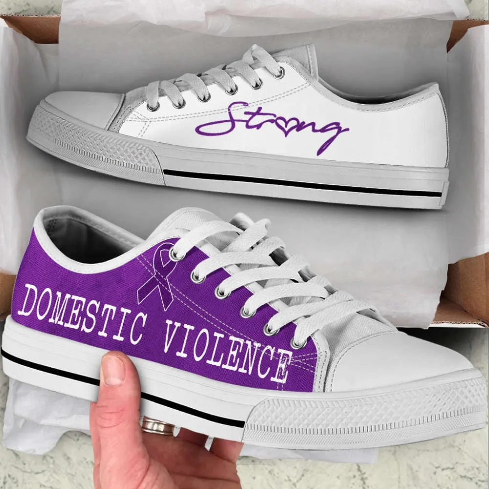 Domestic Violence Shoes Strong Low Top Shoes Canvas Shoes, Low Top Sneaker, Low Top Canvas Shoes