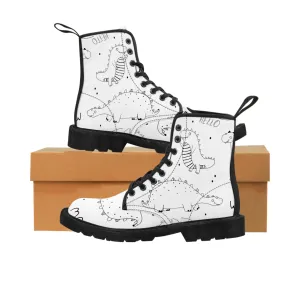 Doodle Dinosours - Inovax Woman's Canvas Boots