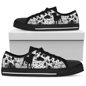 Dreaming Of Dogs Black Low Top Sneaker Stylish And Comfy Footwear, Dog Printed Shoes, Canvas Shoes For Men, Women