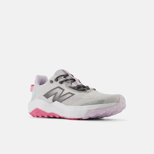 DynaSoft Nitrel v6 Lace Trail Shoe - Grey Matter with Real Pink and Quarry Blue