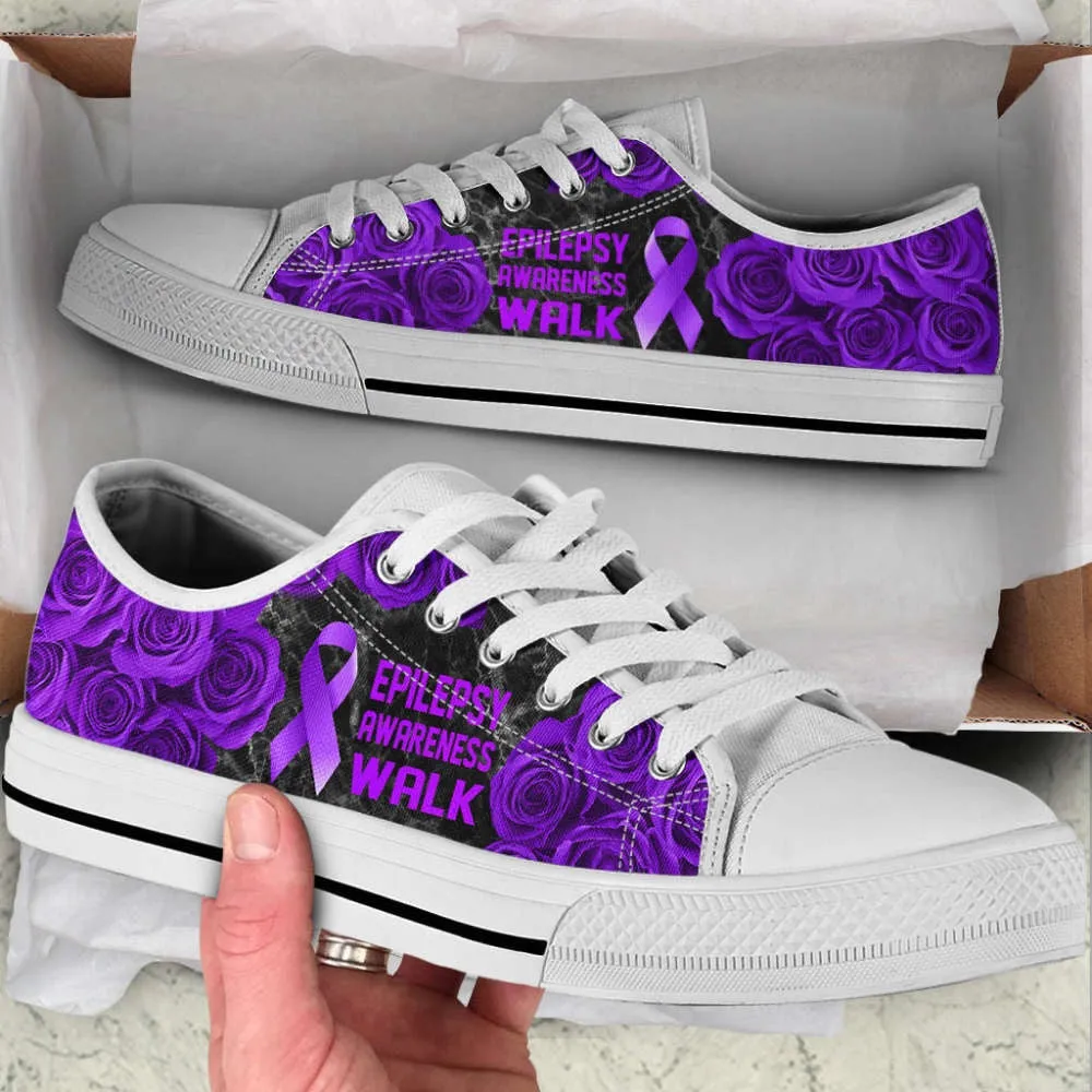 Epilepsy Awareness Shoes Walk Low Top Shoes Canvas Shoes, Best Canvas Shoes, Low Top Sneaker