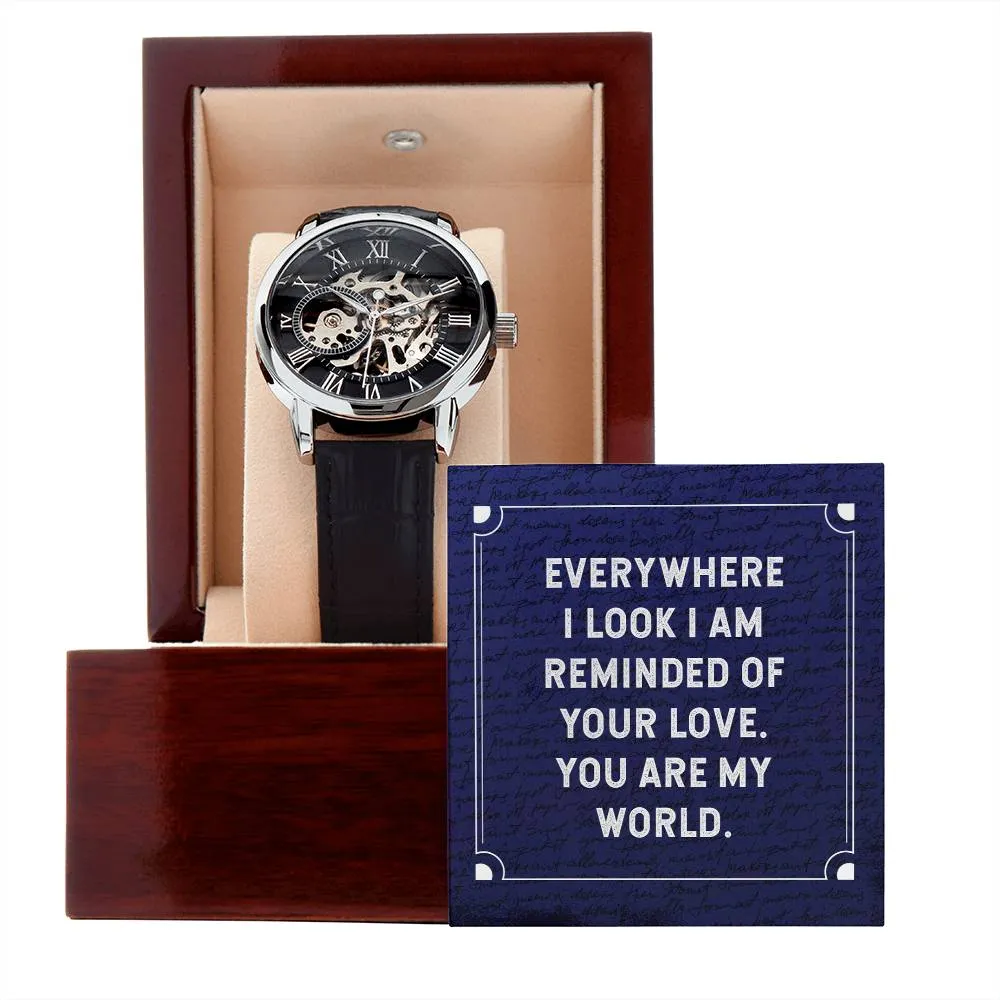 Everywhere I look, Men's Openwork Watch