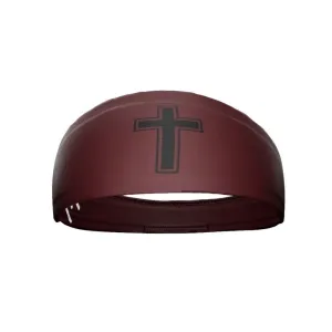 Faith Cross Maroon Headband