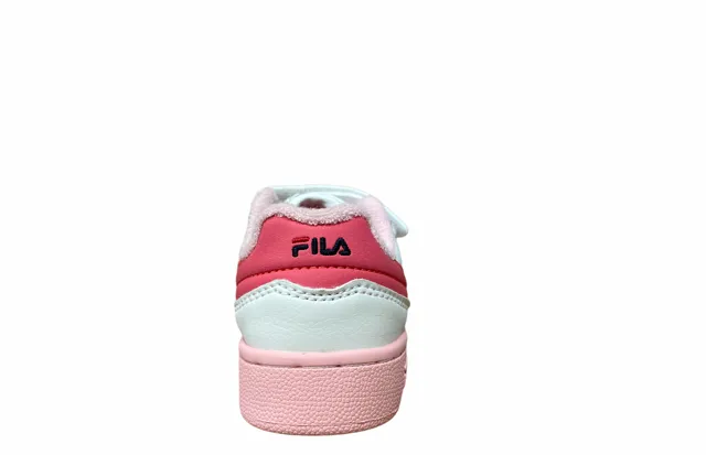 Fila scarpa sneakers da bambino Arcade Velcro 1011078.94F bianco corallo