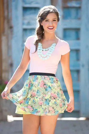 Florabundance Skirt - Lime