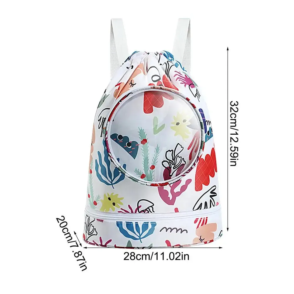 Fun Cartoon Kids Swim Backpack with Wet/Dry Storage & Shoe Pocket