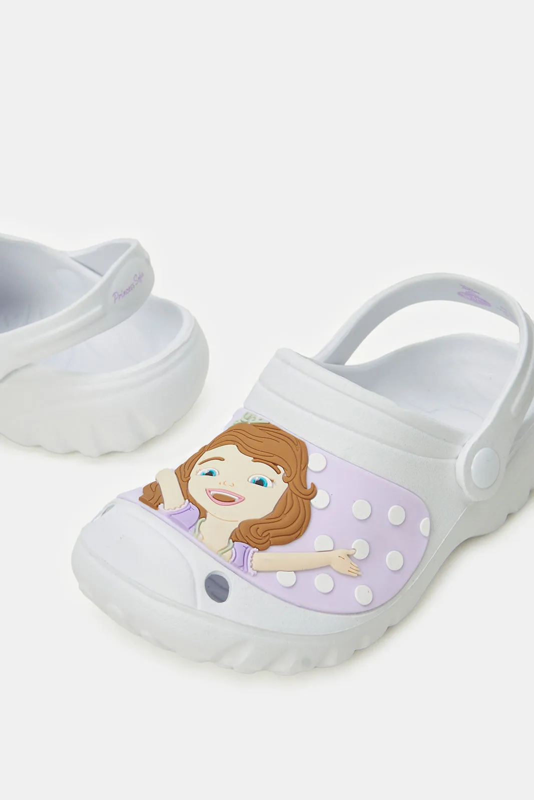 Girls Assorted Embossed With Sofia Character Clog