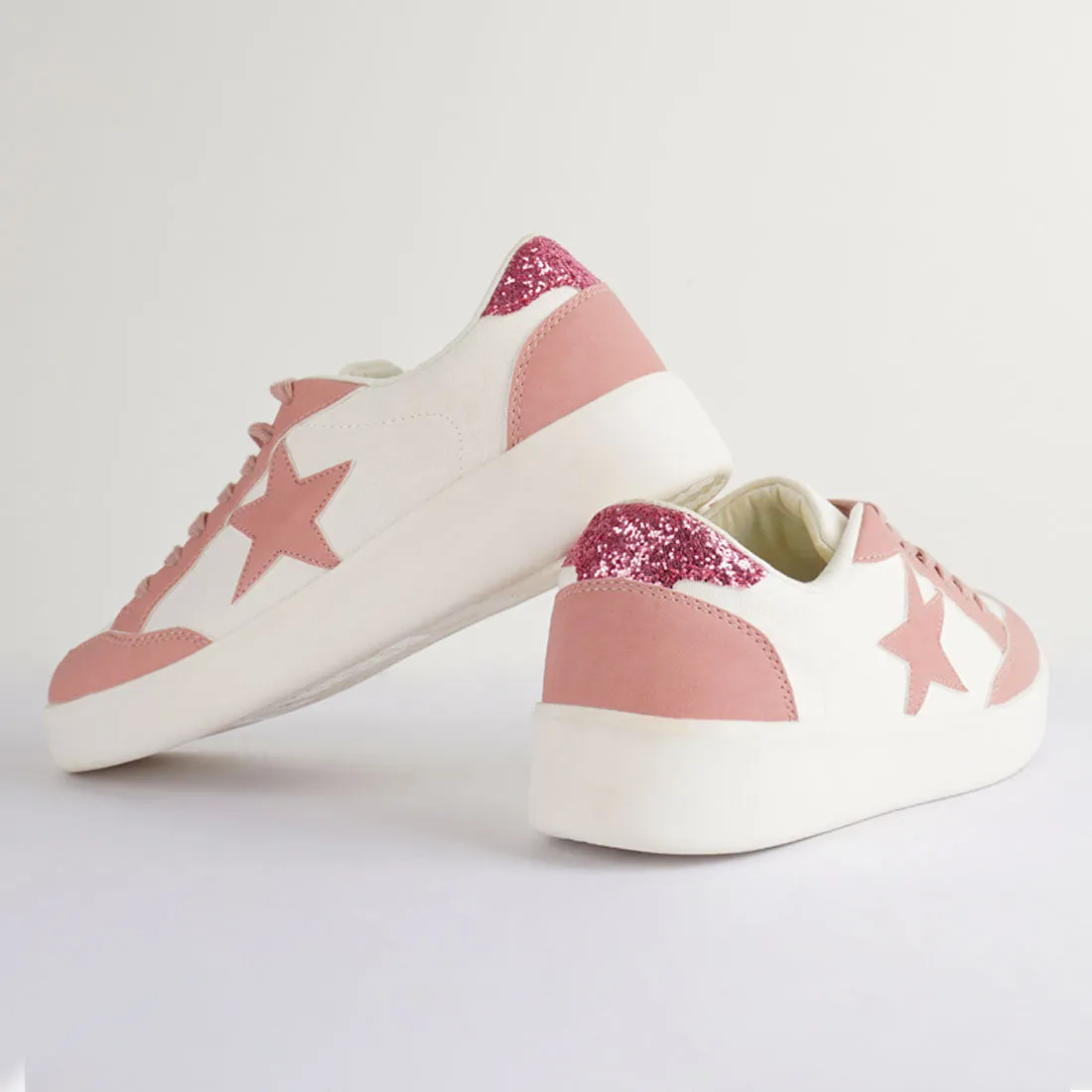 Glitter Detail Star Applique Sneakers