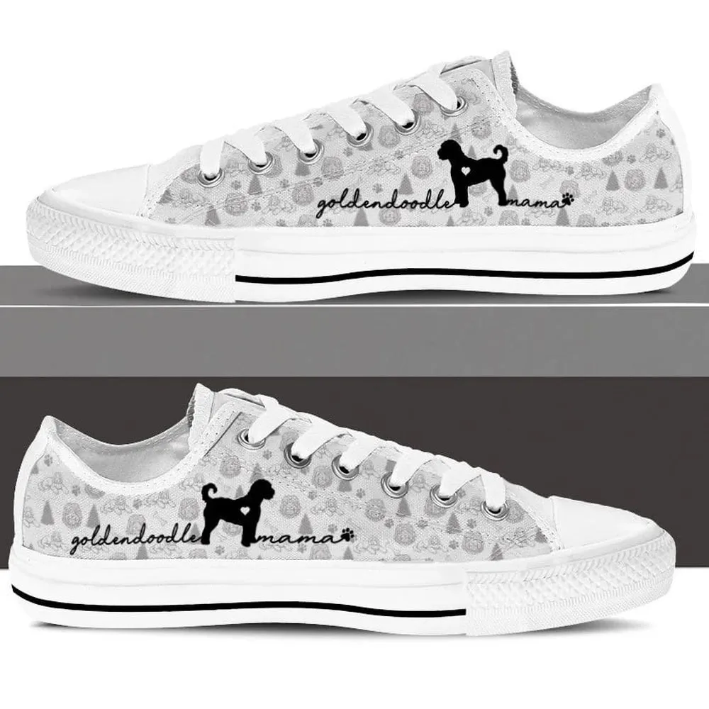 Goldendoodle Low Top Shoes, Dog Printed Shoes, Canvas Shoes For Men, Women