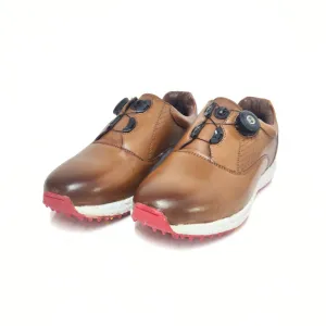 GolfBasic Classic Brown Spikeless Golf Shoes