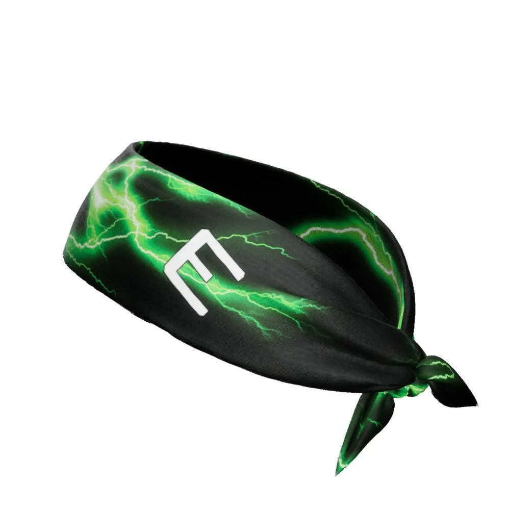 Green Lightning Tie Headband