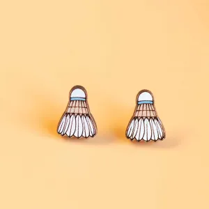 Hand-painted Badminton Shuttles Earrings  - PET15196