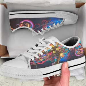 Hippie Passion Canvas Low Top Shoes, Low Top Sneaker, Low Top Canvas Shoes