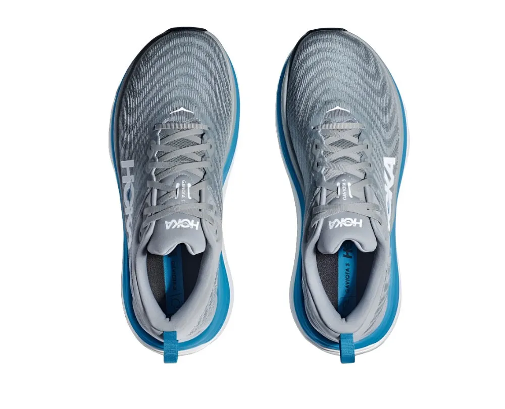 Hoka Men's Gaviota 5 Limestone / Blue Wide