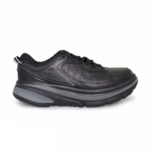 Hoka One One Bondi 4 LTR Black Running Shoes - Men`s