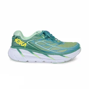 Hoka One One Clifton 3 Tropical Green Running Shoes