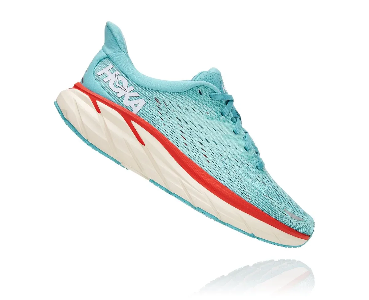 'Hoka' Women's Clifton 8 - Aquarelle / Eggshell Blue