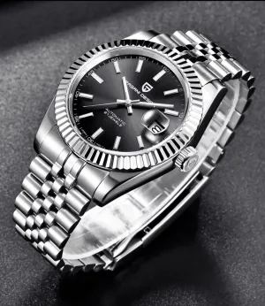 Homage to Rolex DateJust! Men's Luxury Watch Waterproof Mechanical With Sapphire Crystal