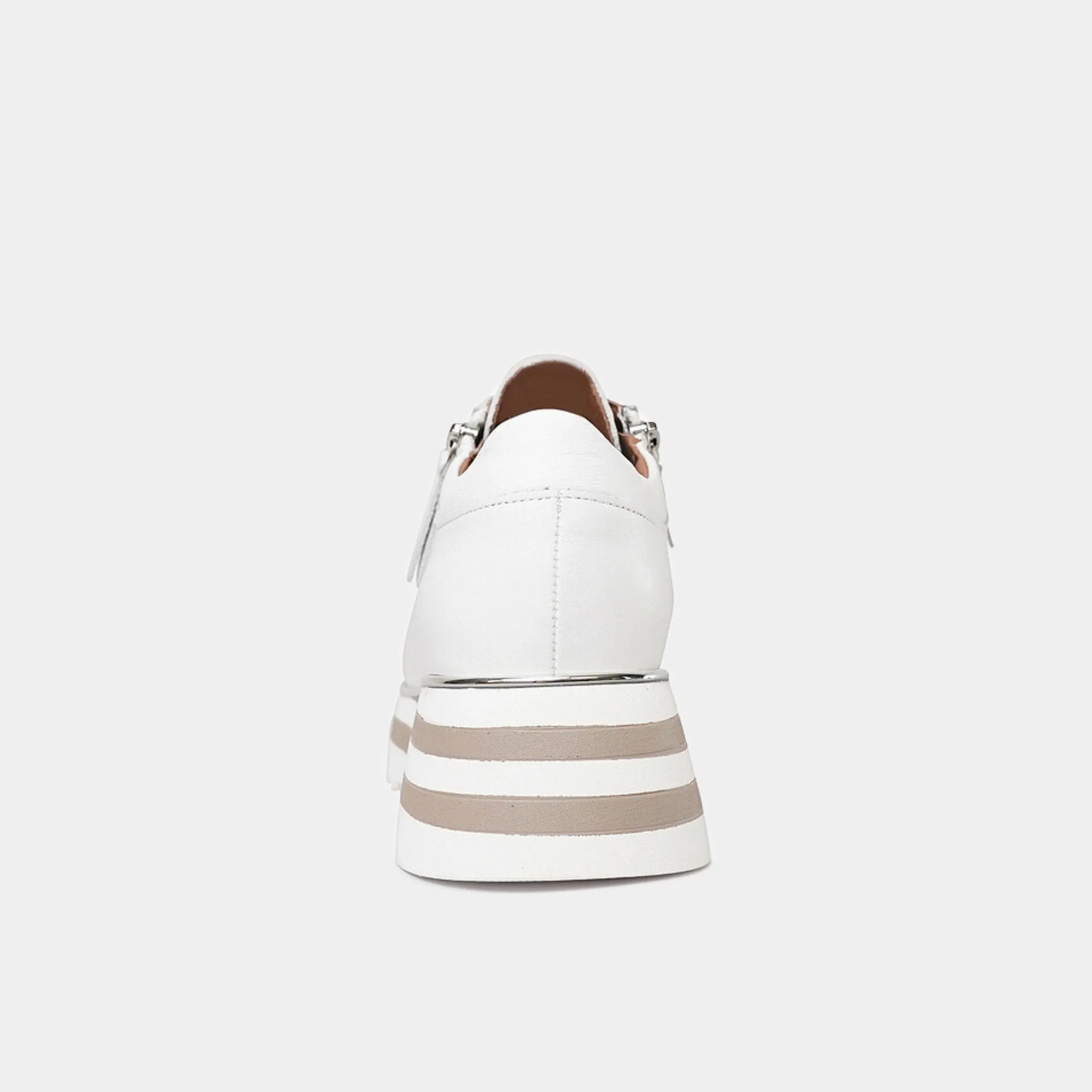 Hosting White Leather Sneakers