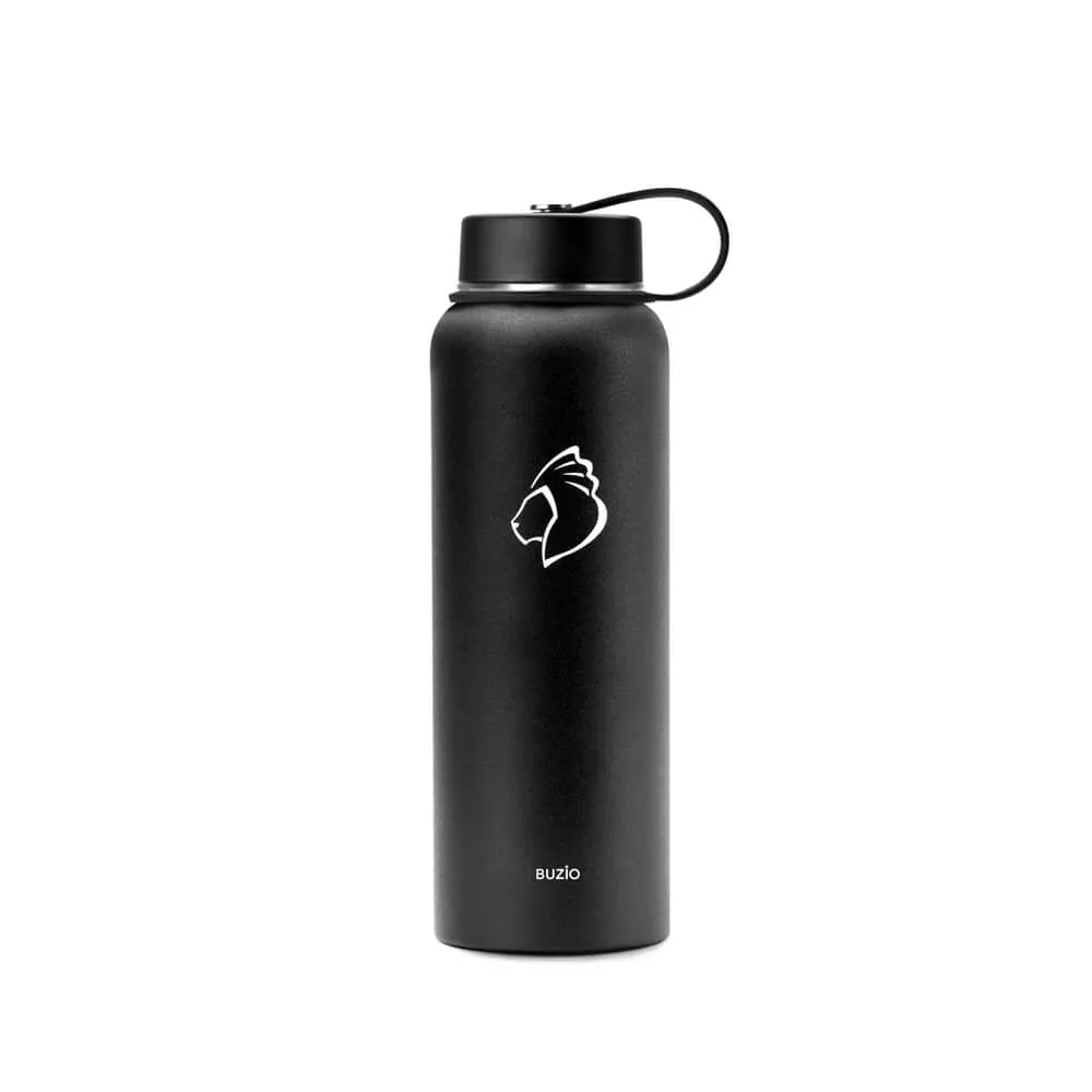 Insulated Water Bottles with 2 Lids | Black | 40oz