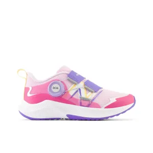 Kid's New Balance DynaSoft Reveal v4 BOA Color: Light Raspberry with Hi-Pink & Electric Indigo