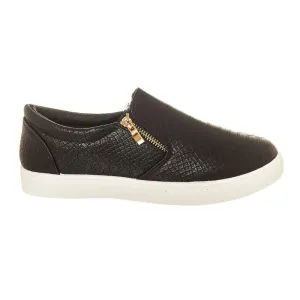 Ladies Side Zip Low Rubber Sole Skatter Shoe