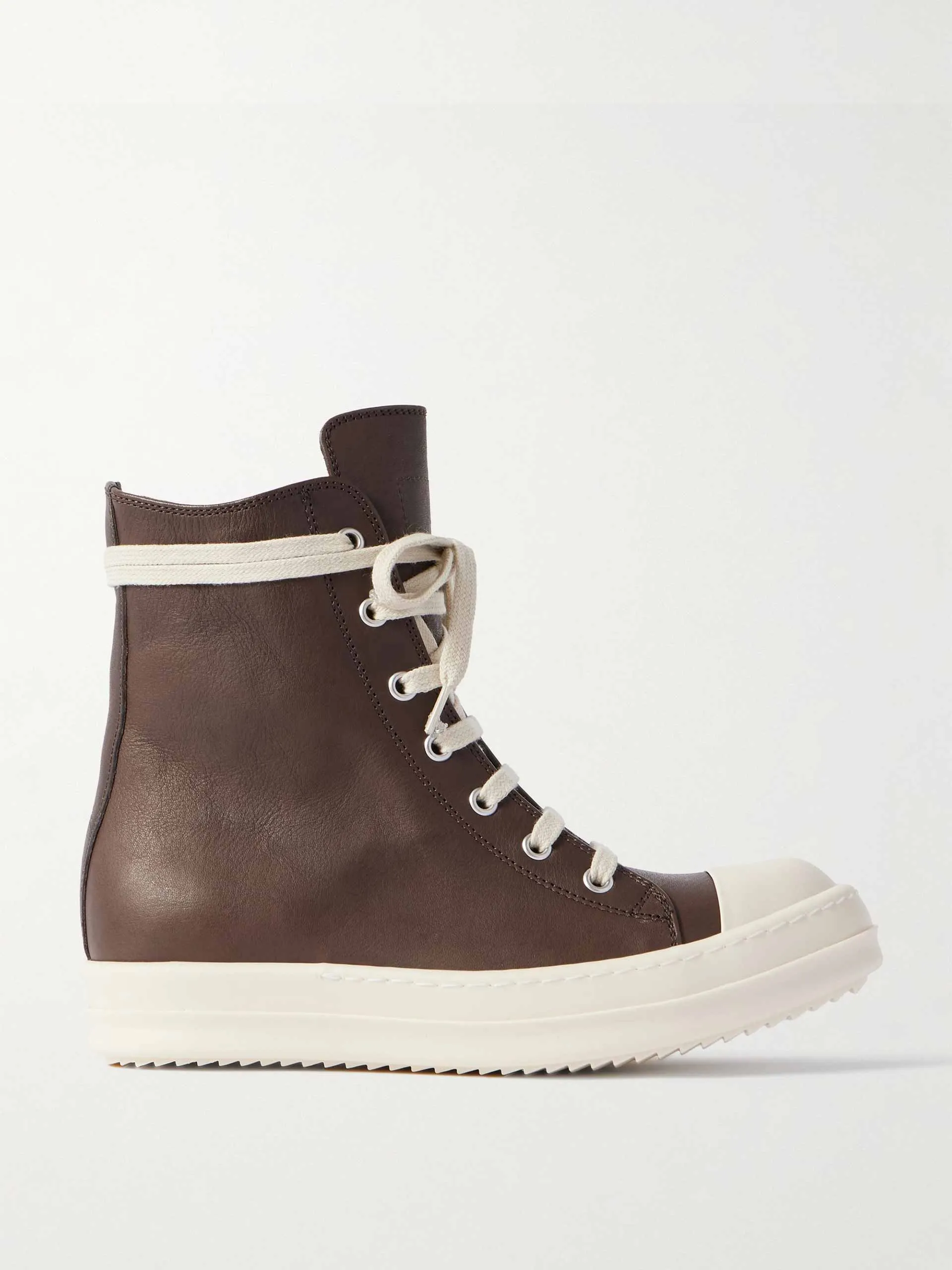 Leather high-top sneakers