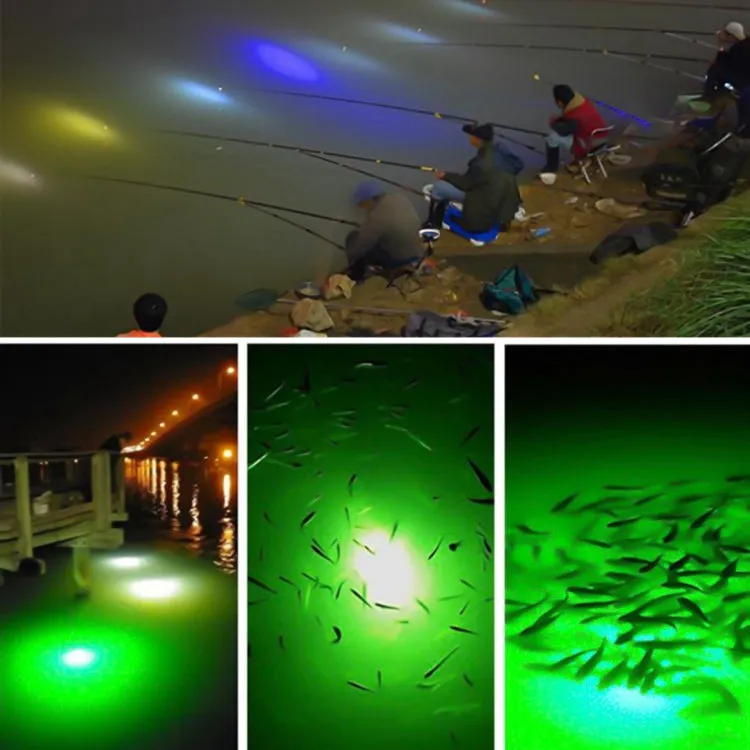 LED Fishing Light Underwater Luminous Lure Lamp, AC/DC 12-24V(Green Light)