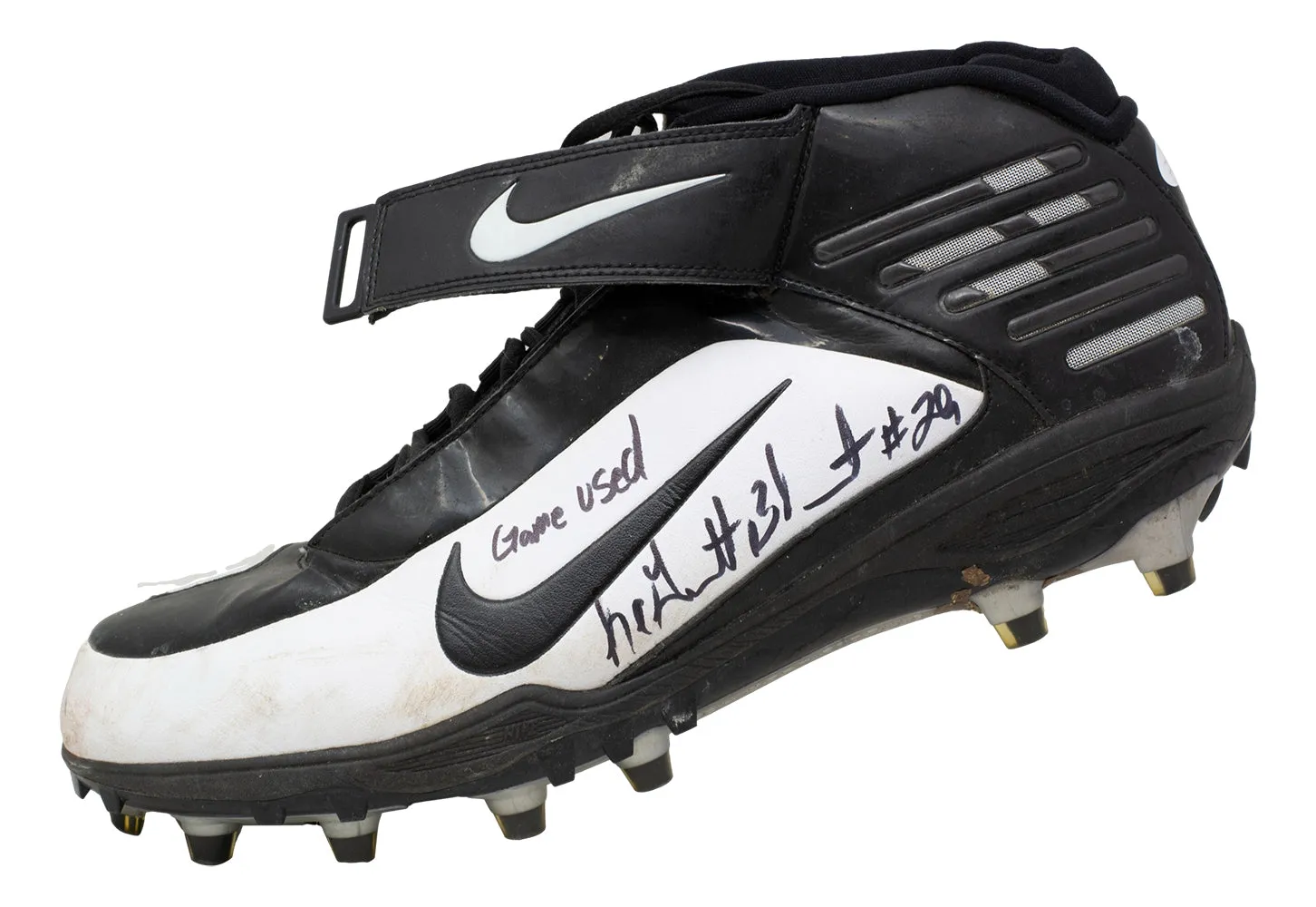 LeGarrette Blount Patriots Signed Game Used Pair Nike Football Cleats JSA