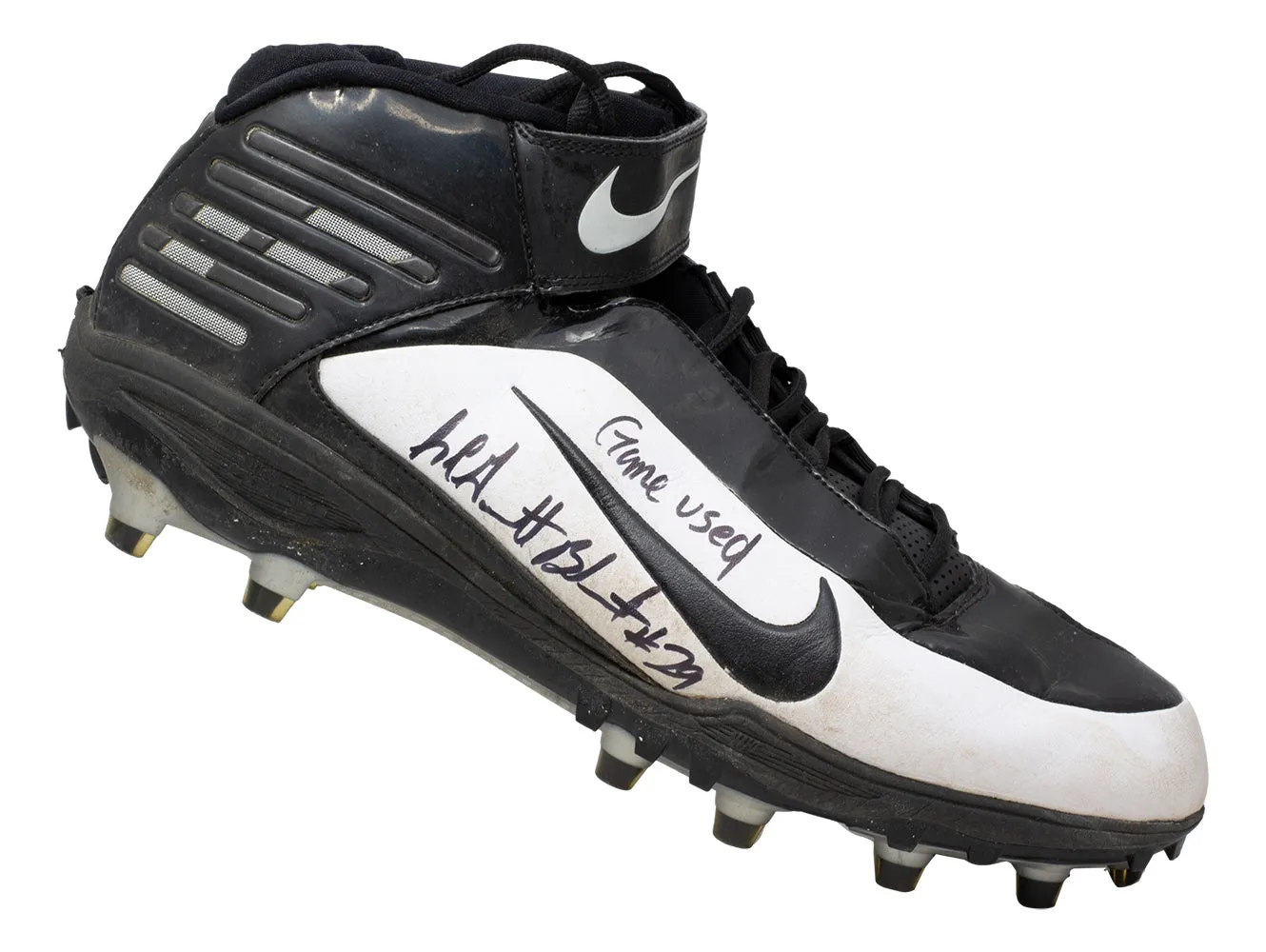 LeGarrette Blount Patriots Signed Game Used Pair Nike Football Cleats JSA